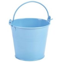Galvanised Steel BLUE Serving Bucket