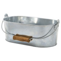 Oval Table Caddy in Galvanised Steel