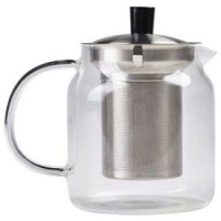 Large Glass Teapot with Stainless Steel Infuser