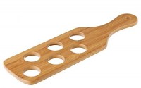 Bamboo Paddle for 6 Shot Glasses