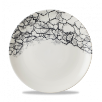 Kintsugi Accents Quartz Black Coupe Plate