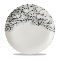 Kintsugi Accents Quartz Black Coupe Plate