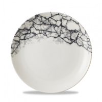 Kintsugi Accents Quartz Black Coupe Plate