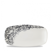 Kintsugi Accents Quartz Black Oblong Plate