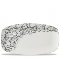 Kintsugi Accents Quartz Black Oblong Plate