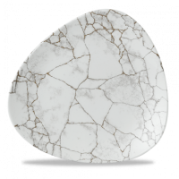 Kintsugi Agate Grey Triangle Plate