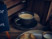 Black Terra Porcelain Cup and Saucer