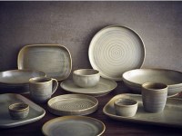 Grey Terra Porcelain Coupe Plate