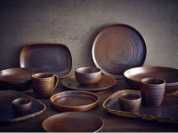 Rustic Copper Terra Porcelain Round Bowl 