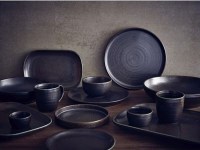 Black Terra Porcelain Chip Cup