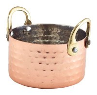 Mini Hammered Copper Casserole Dish