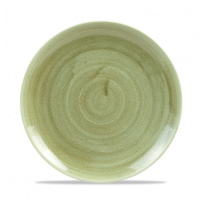 16.5cm Stonecast Burnished Green Coupe Plate