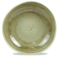 Stonecast Burnished Green Organic Round Plate