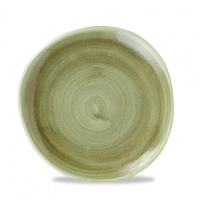 Stonecast Burnished Green Organic Round Plate