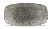 Churchill Raku Quartz Black Chefs Oblong Plate