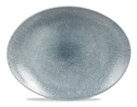 Churchill Raku Topaz Blue Oval Coupe Plate