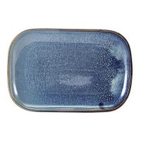 Aqua Blue Terra Porcelain Rectangular Plate