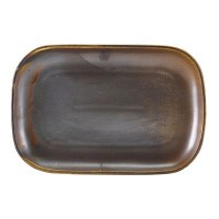 Rustic Copper Terra Porcelain Rectangular Plate