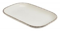 Rectangular Plate SERENO GREY Rustic Stoneware