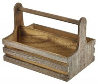 Rustic Wooden Table Caddy