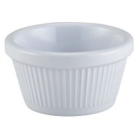 White Melamine Fluted Ramekin