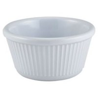 White Fluted Melamine Ramekin