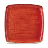 Stonecast Berry Red Square Plate