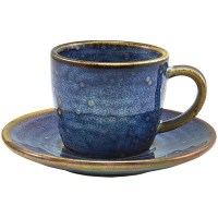 Blue Terra Porcelain Cups and Saucers