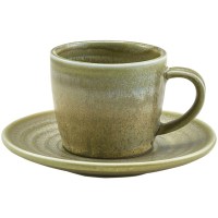 Matt Grey Terra Porcelain Cup and Saucer 