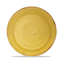 21.7cm Stonecast Mustard Seed Yellow Coupe Plate