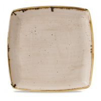 26.8cm Stonecast Nutmeg Cream Square Plate
