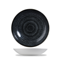 18.2cm Churchill Charcoal Black Homespun Coupe Plate