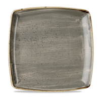 Stonecast Peppercorn Grey Square Plate