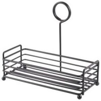 Black Rectangular Wire Table Caddy