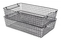 1/1 Gastronorm Black Rectangular Wire Basket 