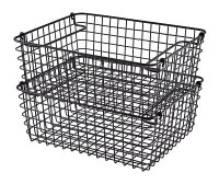 1/2 Gastronorm Black Rectangular Wire Basket