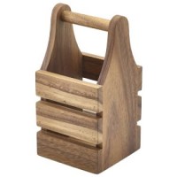 Acacia Wood Cutlery Holder