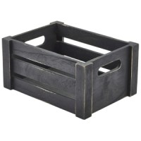 BLACK Wooden Crate