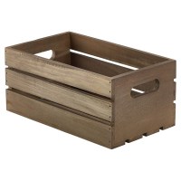270x160x120mm Dark Rustic Wooden Crate