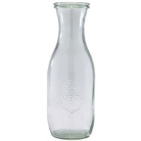 WECK Glass Juice Jar - Wine Carafe + Lid 1Litre / 35.2oz