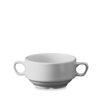 Churchill White Handled Consommé Bowl