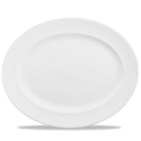 Churchill White Oval Rimmed Plate - Dish