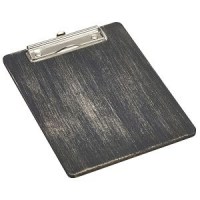 A5 Black Wooden Menu Clipboard