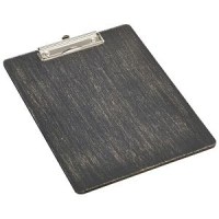 A4 Black Wooden Menu Clipboard