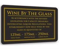 Wine By The Glass Mwasure Sign 125-175-250ml