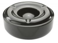 Round Windproof Melamine Ashtray Black 14.6cm / 5.75inch