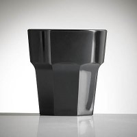 BLACK Reusable Plastic Remedy Rocks Glass