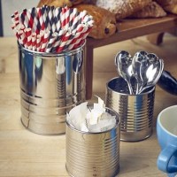 Galvanised Steel Can Table Caddy