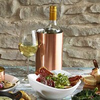 Copper finish wine bottle cooler