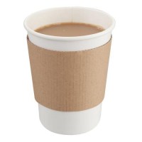 SMALL Corrugated Cup Wrap for 8-10oz Hot Drink Paper Cup